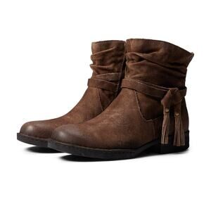 Born Kenya Ankle Boots Distressed Suede Taupe Womens Size 9.5 M